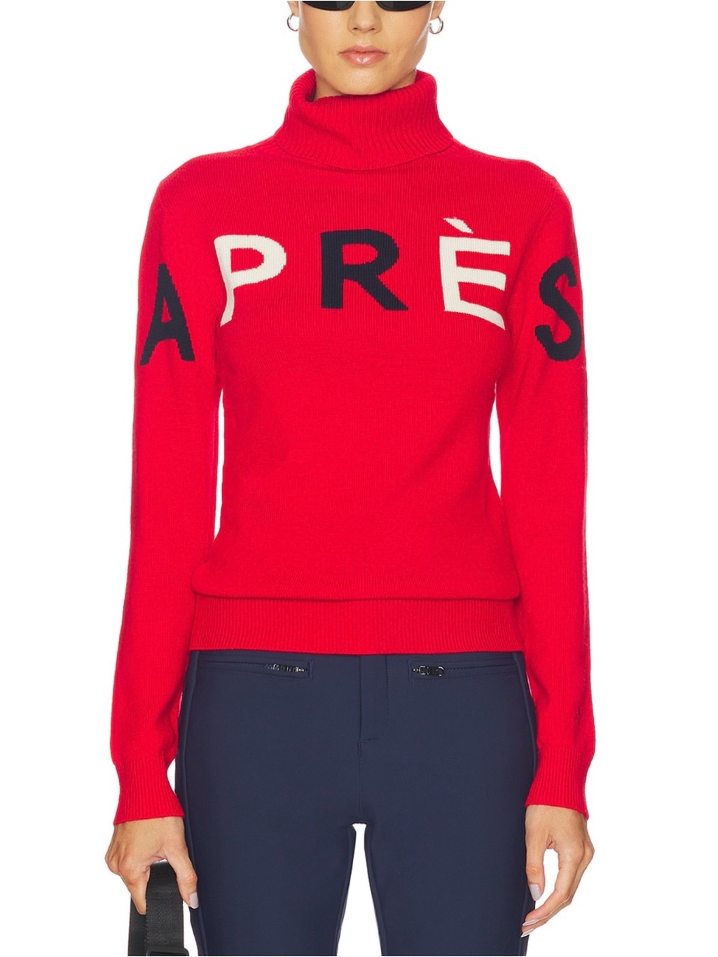 Nwt Perfect Moment Apres Merino Wool Ski Sweater In Red